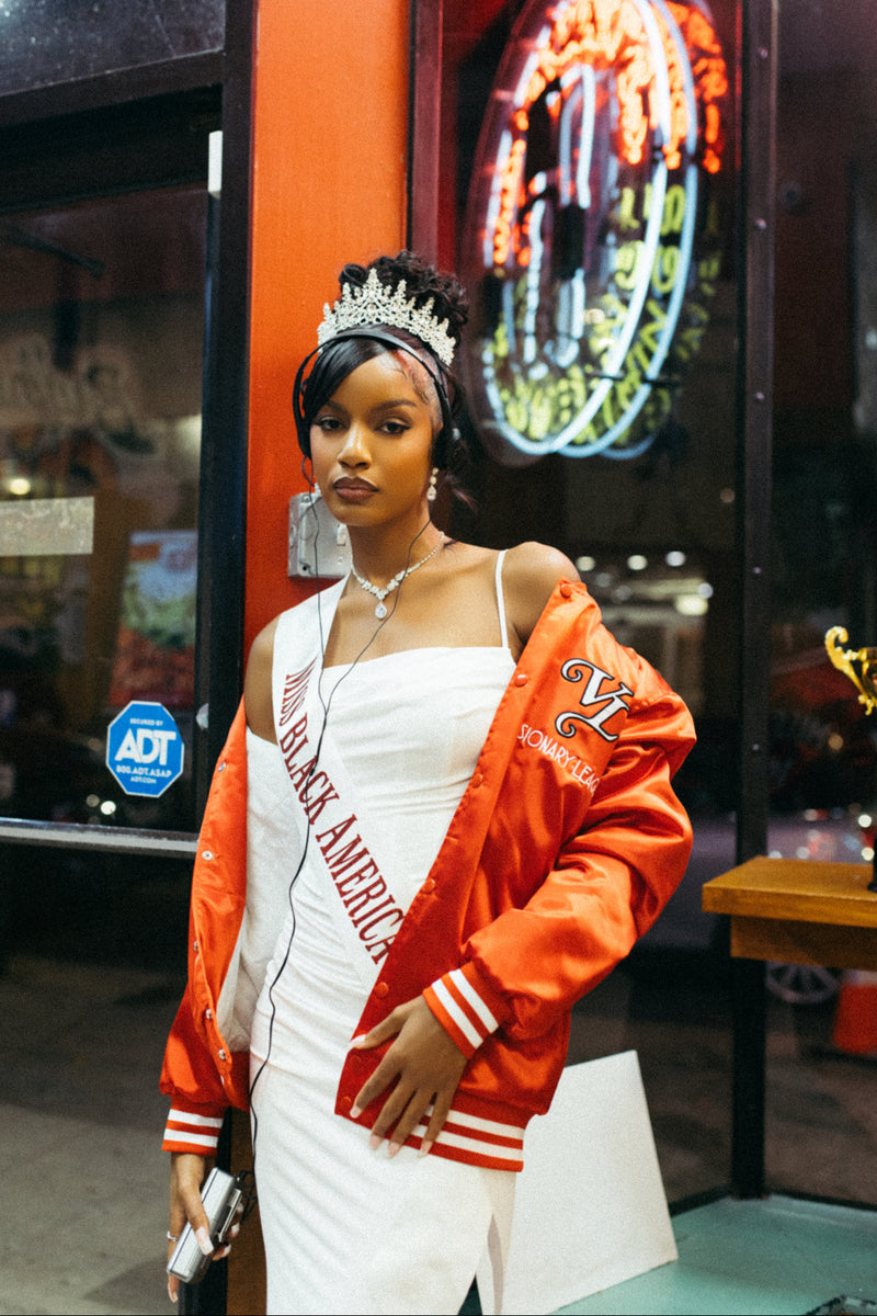Vintage Red Satin Miss Black America 1992 Jacket – The Viisionary