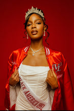 Load image into Gallery viewer, Vintage Red Satin Miss Black America 1992 Jacket